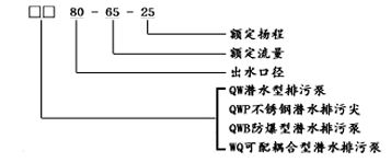 大東海泵業(yè)WQ污水提升泵型號意義