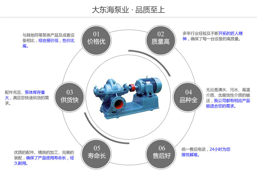 大東海泵業(yè)單級雙吸清水泵質(zhì)量保證圖